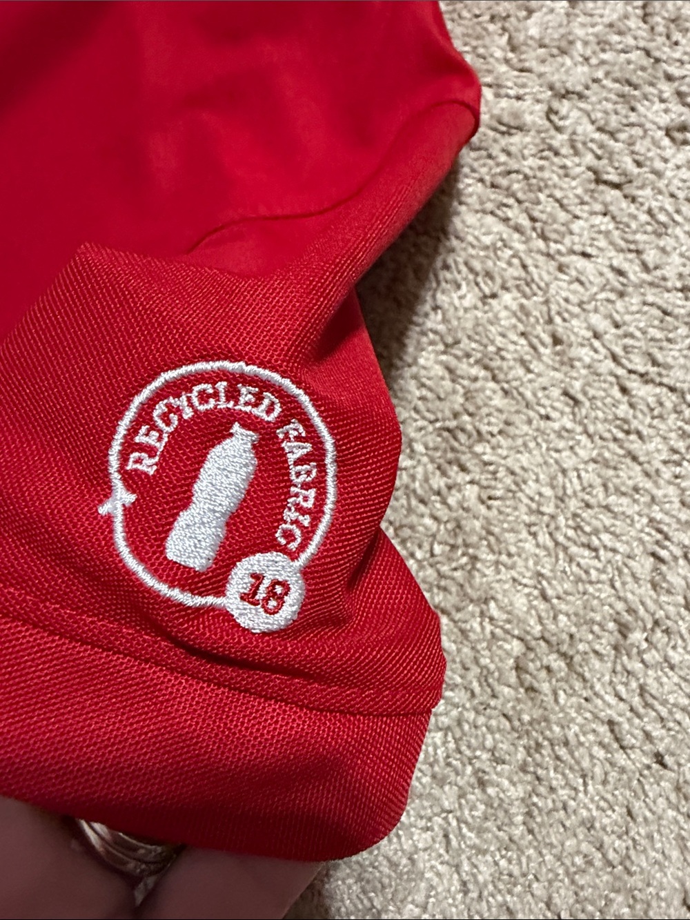 Oobe Chick Fil A Polo Shirt Womens Large Red Short Sleeve Employee Work Stretch - Picture 6 of 7